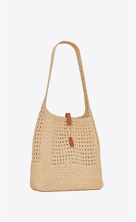 ysl crochet raffia hobo bag.